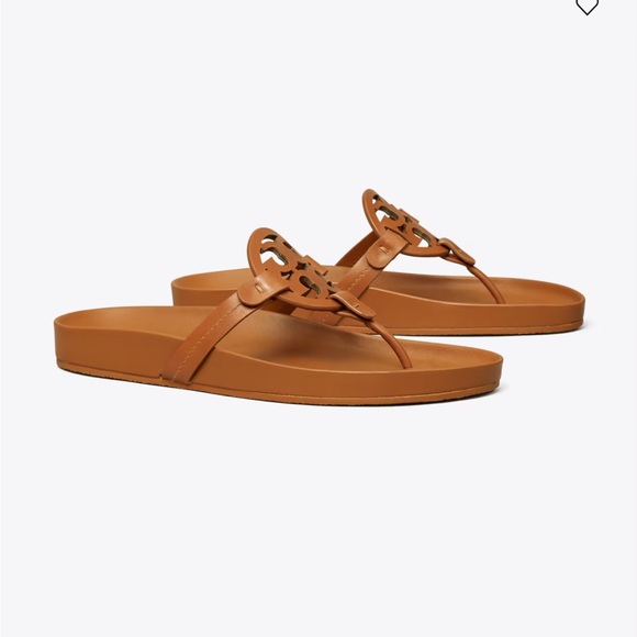 Tory Burch MILLER CLOUD SANDAL Bourbon Miele 6.5 - Picture 1 of 11